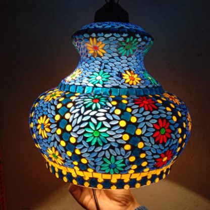 Glass Mosaic Hanging- Crown shape Size 12 inch by Brahmz