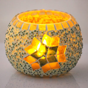 Glass Candle Holder| Mosaic Glass votive | PD-N41 - Image 2